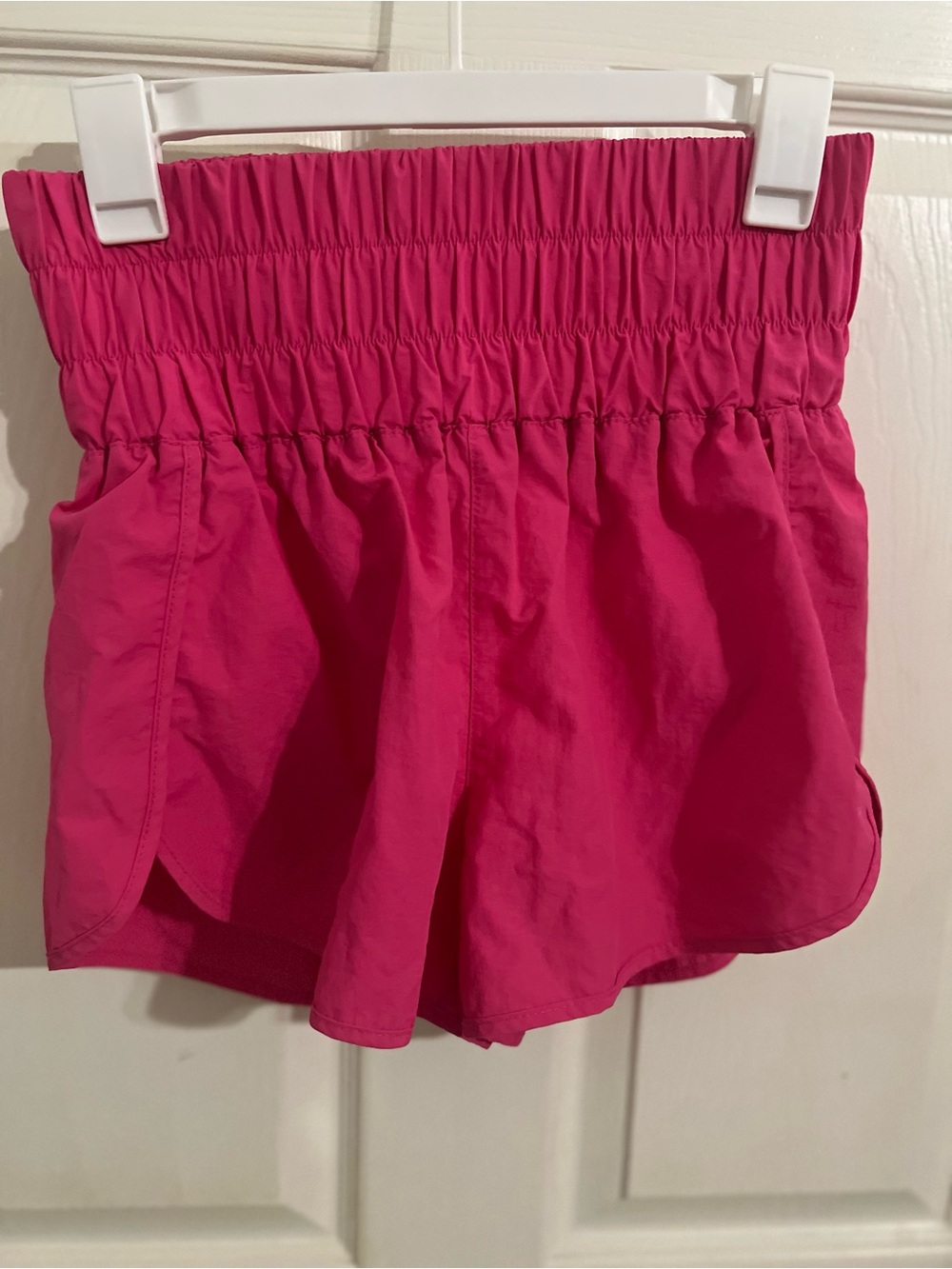 Zenana Smocked Waist Hot Pink Casual Shorts